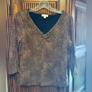 Charter Club Brown Animal Print Top
Size medium